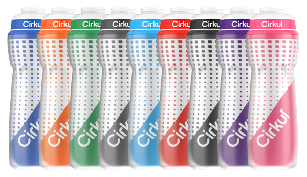 22oz. Insulated Squeeze  Plastic Bottle & Sport Lid