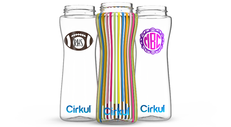 Custom 22oz. Plastic Bottle &  Comfort Grip Lid